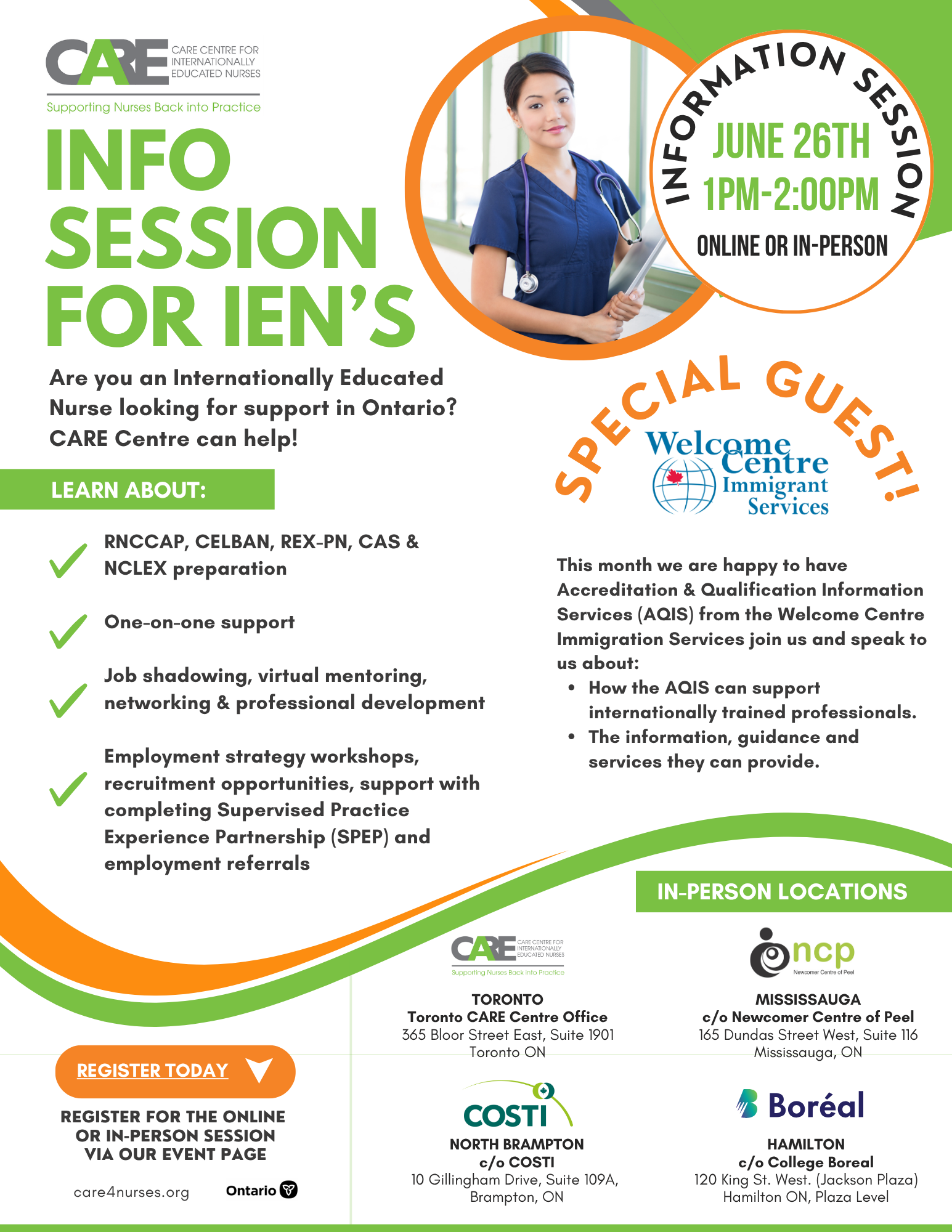 Online or In-Person Information Session