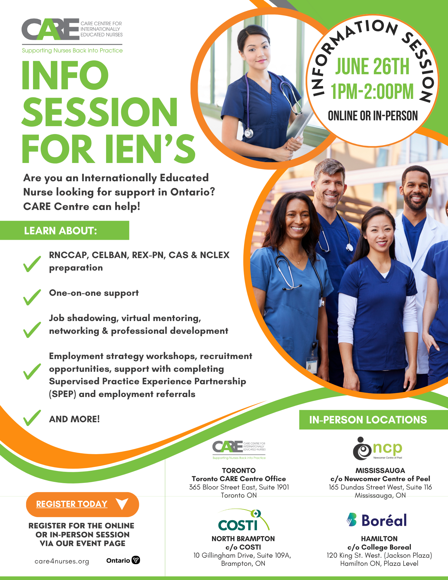 Online or In-Person Information Session