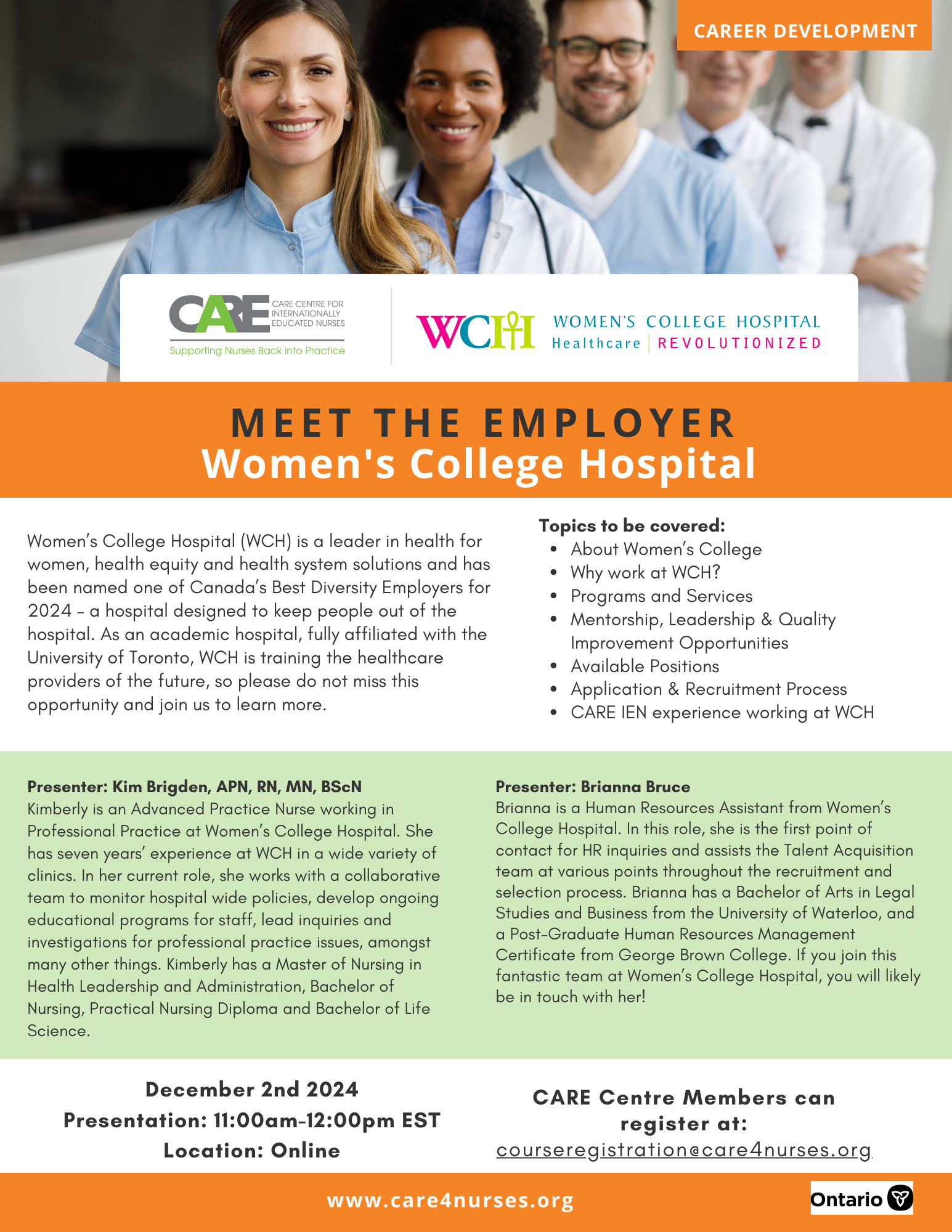 CARE Centre for Internationally Educated Nurses