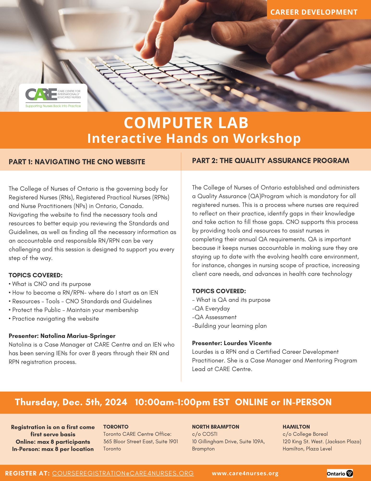 Computer Lab: Interactive Hands on Workshop