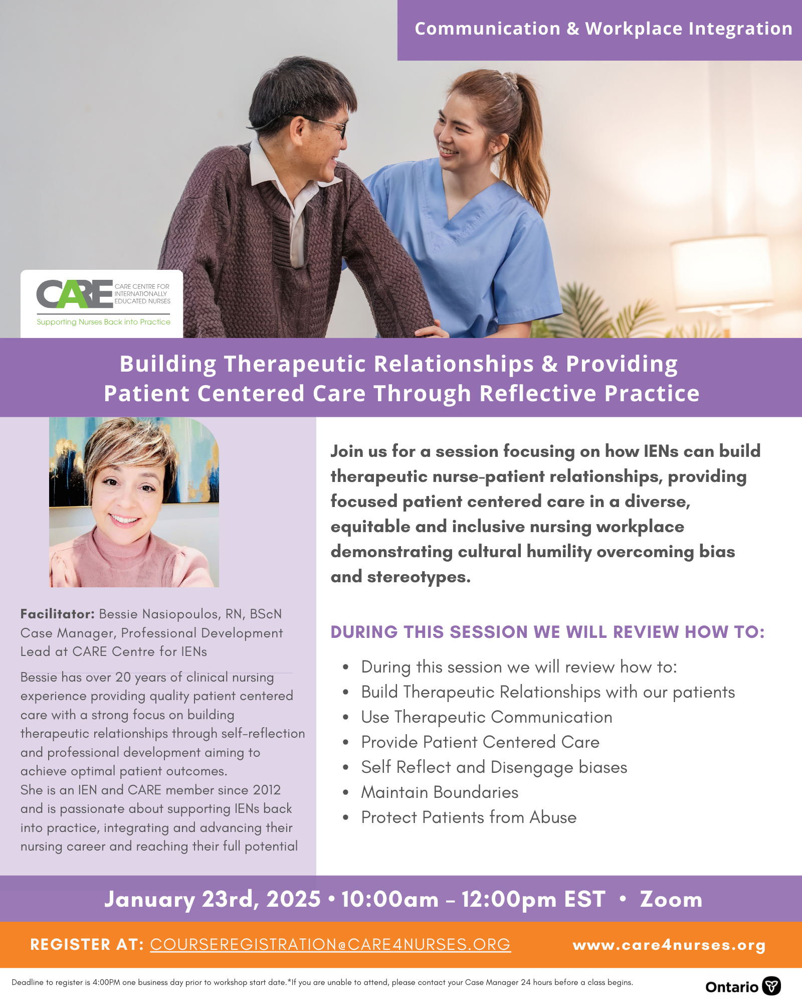 Building Therapeutic Relationships & Providing Patient Centered Care Through Reflective Practice