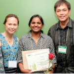 LCN participant and 2017 graduate Jisha Shaji with case managers Maria Krumov and Jun Doydora