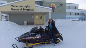 Angeline Peruelo at the Weeneebayko General Hospital